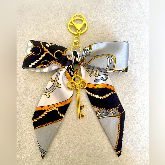 Hand Crafted Accessories - Handcrafted keychain with ribbon for your purse; beautiful accessory
